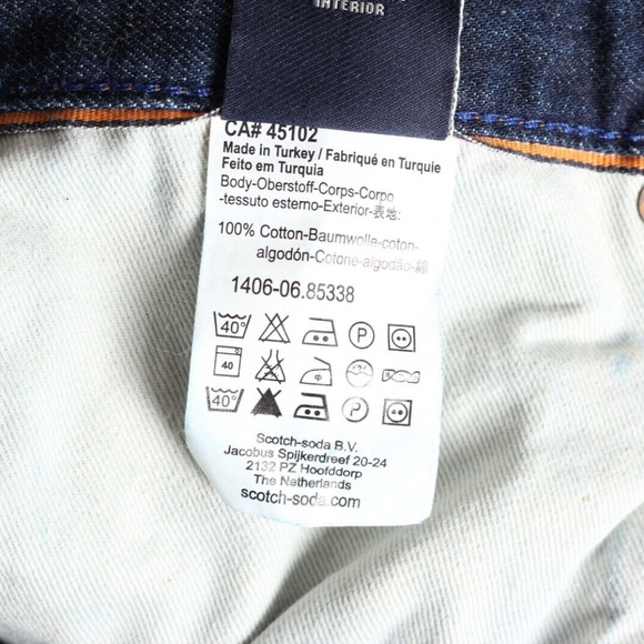 Scotch & Soda Ralston Slim Dark Worn Denim Jeans 31x32 - Picture 8 of 8